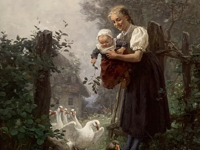 1850-Wilhelm Hasemann - Al cancello del giardino